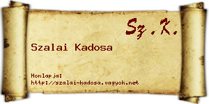 Szalai Kadosa névjegykártya