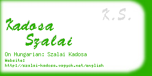 kadosa szalai business card